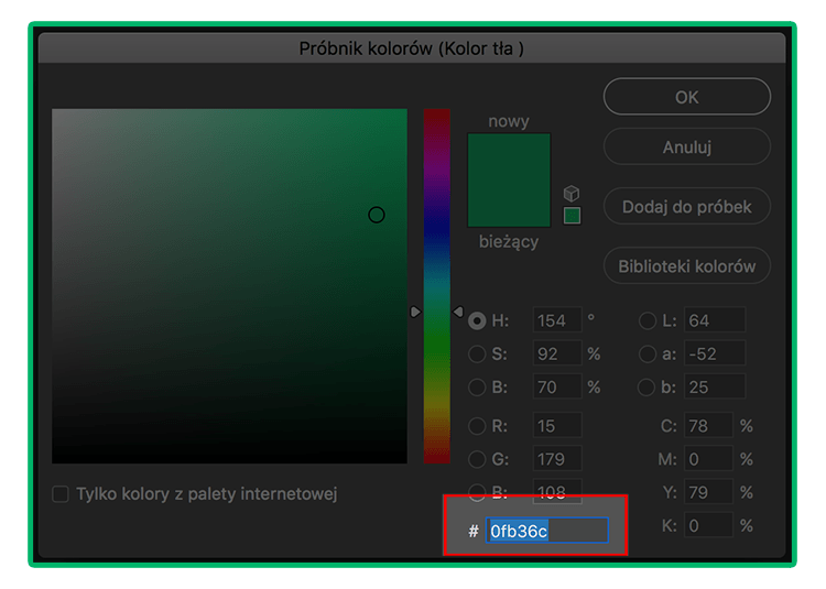 Grafika przedstawiająca hashtag w palecie barw RGB.