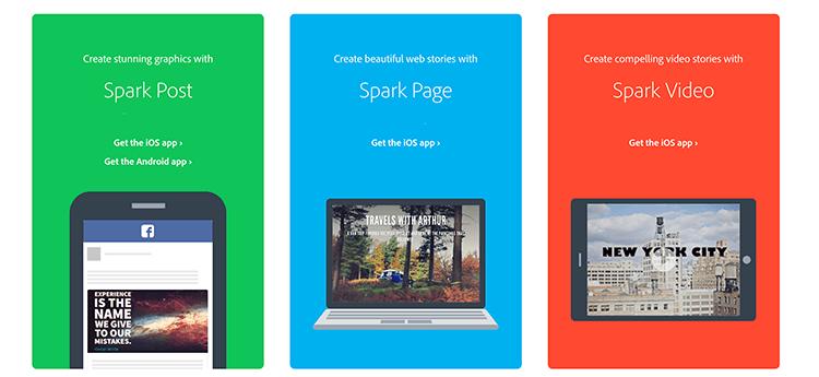 Narzędzia social media - przykład Adobe Spark